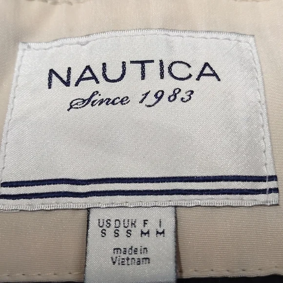 NAUTICA Women's Black Sailing Design Removable Hooded Jacket Weathergear Size S - Picture 8 of 9